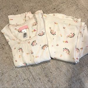 Rebecca Malone Intimates Size Medium Floral Pajamas Set